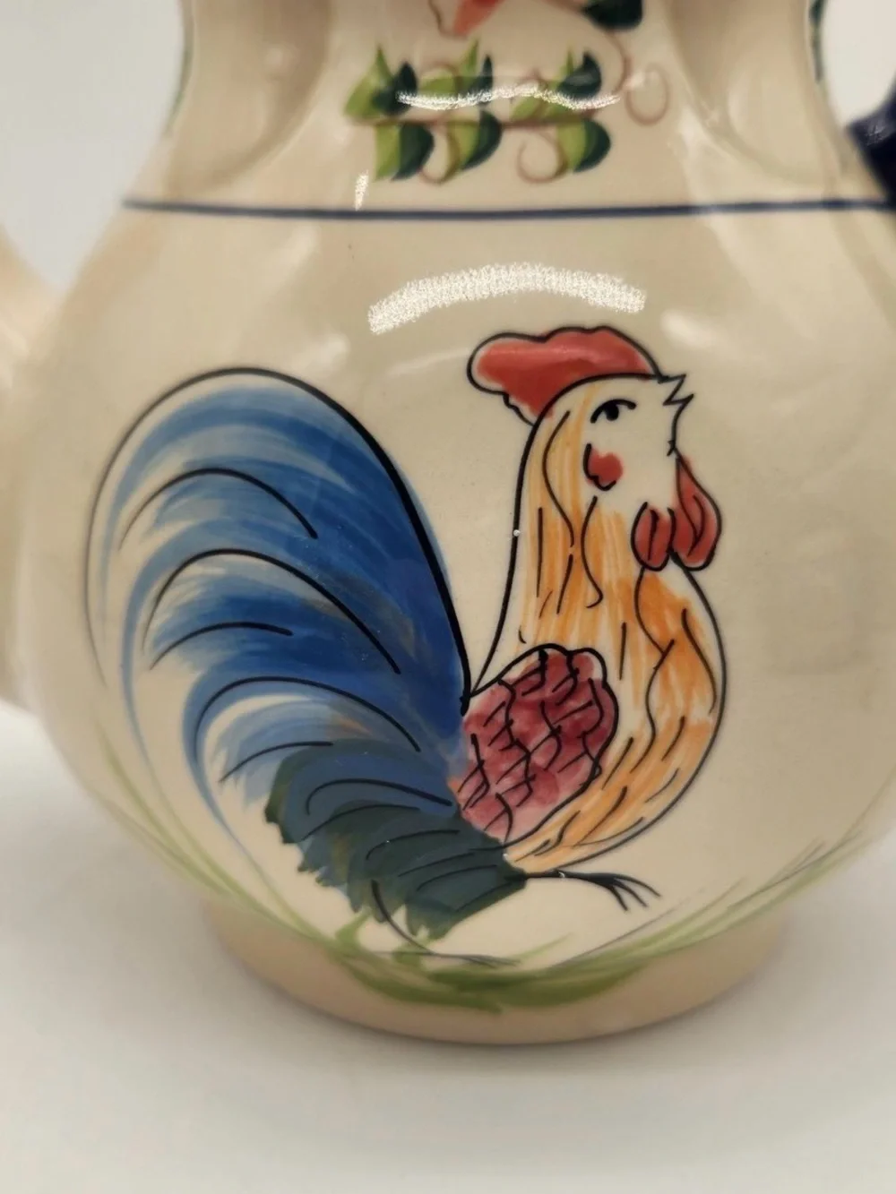 Vintage Cracker Barrel Porcelain Rooster Teapot Farmhouse Kitchen‎ Cottagecore